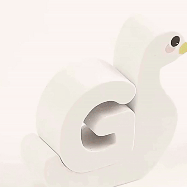 Houten Dieren Alfabet Puzzel