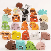 Kivono® - Houten Dieren Alfabet Puzzel